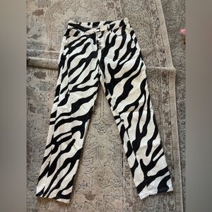 SHEIN Black and White Patterned Pants